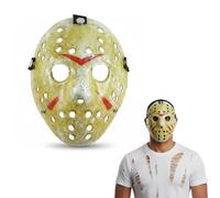 Bella Dox® Jason Voorhees Mask - Official Friday the 13th Hockey Mask Costume for Adults & Kids, Halloween Cosplay, Scary Movie Party Fancy Dress Accessory