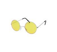 Bella Dox Lennon Sunglasses Retro Style Timeless Design, Perfect Accessory for Ozzy Osbourne Festival Hippy Hippie, Music Festivals, Book Week, Halloween (Yellow)