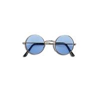 Bella Dox Lennon Sunglasses Retro Style Timeless Design, Perfect Accessory for Ozzy Osbourne Festival Hippy Hippie, Music Festivals, Book Week, Halloween (Blue)