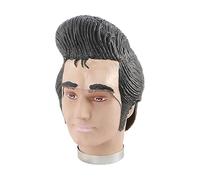Bella Dox Men's Teddy Boy Wig with Sideburns - Authentic 1950s Rock n Roll Greaser Costume Wig with Mutton Chops & Quiff Hairstyle for Fancy Dress, Elvis Presley, Halloween & Theme Parties