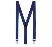 Bella Dox Men's Women's Suspender Braces for Trouser Pull Up Fancy Dress Costume Accessory Y Back Shaped Braces for Weddings Casual Theme Parties Events (Navy)