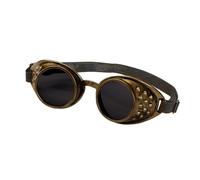 Bella Dox® Steampunk Goggles - Vintage Bronze Adjustable Leather Goggles for Airship Pilot & Mad Scientist Costume, Gothic Halloween & Cosplay Accessories for Adults