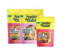 Bella + Duke Occupy Bundle for Dogs - Beef Trachea, Venison Snack & Beef Pizzles - Long Lasting Natural Dental Chews for Cleaner Teeth & Healthy Gums - Grain-Free, High Protein Dog Treats