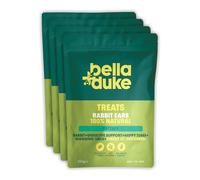 Bella+Duke Rabbit Ears for Dogs 4 Pack - Crunchy and Satisfying Chews to Support Digestion - Grain-Free, High Protein and Hypoallergenic - 100% Natural Alternative to Processed Treats