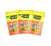 Bell Duke Seriously Moreish Salmon Bites for Cats & Dogs 3 Pack - 100% Salmon & Omega-3 Rich - Natural Training Treats, High Protein Grain-Free Pet Snack, Soft & Tasty Rewards for all Sized Dogs