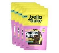 Bell Duke Venison Bites for Dogs 4 Pack - Ideal for Training & Snacking - Grain-Free, High Protein and Hypoallergenic - Suitable for Dogs & Cats - 100% Natural Alternative to Processed Treats