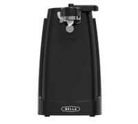 Bella Electric Can Opener and Knife Sharpener, Multi-Function Bottle Opener Jar Opener with Removable Cutting Lever and Cable Storage, Stainless Steel Blade, Black
