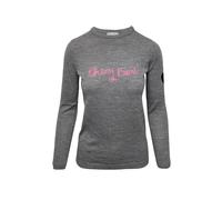 Bella Freud Preloved Cherry Bomb Sweater In Grey Wool Grey