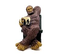 Bella Haus Bigfoot Garden Statue | Sasquatch Enjoying Morning Coffee | Whimsical Bigfoot Cabin Décor for Yard Patio Office or Home | Mythical Coffee-Loving Sasquatch Figurine | Hand-Painted Resin