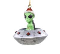 Bella Haus Design Alien Flying Saucer Christmas Ornament