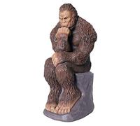 BELLA HAUS DESIGN Bigfoot Thinker Garden Statue - Yeti Decorative, Sasquatch Sculpture for Patio, Deck, Office, Outdoor- Full-Color Resin (8 Inch)