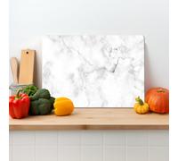 Bella Home Textured Glass Chopping Board Marble Effect - Medium