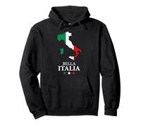 Bella Italia Map In Flag Colors Pullover Hoodie