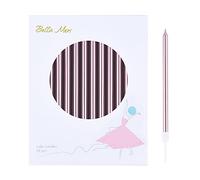 Bella Meri 24-Count Rose Gold Long Thin Metallic Birthday Candles, Cake Candles, Birthday Parties, Wedding Decorations, Party Candles