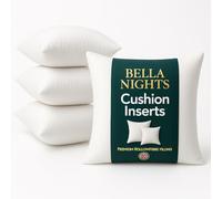 Bella Nights Cushion Inner Pads - Pack of 4 Square Pillow Inserts - Soft Hollow Fibre Fillers for Cushion Covers (PACK OF 4 | 18" x 18")