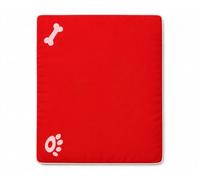 Bella Nights Dog & Cat Pet Bed Washable Removable Cover Soft Cushion Bone Paw Print (Red, 58x80cm)
