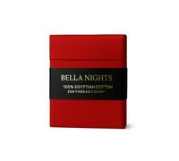 Bella Nights Flat Sheet 100% Egyptian Cotton 200 Thread Count - Hotel Quality Soft & Durable Bedding - Luxury Flat Bed Sheets for Ultimate Comfort (Red, Double)