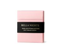 Bella Nights Flat Sheet 100% Egyptian Cotton 200 Thread Count - Hotel Quality Soft & Durable Bedding - Luxury Flat Bed Sheets for Ultimate Comfort (Pink, Double)