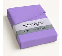 Bella Nights Flat Sheet Polycotton Blend - Soft & Durable Easy Care Bed Sheet Plain Dyed Bed Linen - Lightweight Bedding - Hotel Quality Bed Sheet (Lilac, Double)