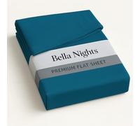 Bella Nights Flat Sheet Polycotton Blend - Soft & Durable Easy Care Bed Sheet Plain Dyed Bed Linen - Lightweight Bedding - Hotel Quality Bed Sheet (Teal, Super King)