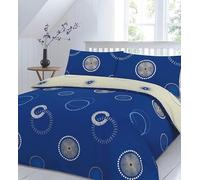 Bella Nights Luxury Polycotton Eden Reversible Duvet Cover Set with Pillowcase - Soft & Durable Bedding Set - Easy Care, Breathable Fabric, Modern Printed Design (Blue, Single)