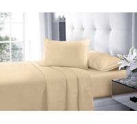 Bella Nights Microfiber Fitted Sheet - Soft & Wrinkle-Resistant Extra Deep Pocket 16 Inch (40CM) Hypoallergenic & Breathable Easy Care Bed Sheet (Beige, Super King)