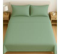 Bella Nights Microfiber Flat Sheet - Ultra-Soft & Breathable Wrinkle-Resistant Shrink & Fade Resistant Durable & Easy Care Bedding Sheet (Duck Egg, Super King)