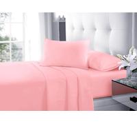 Bella Nights Microfiber Flat Sheet - Ultra-Soft & Breathable Wrinkle-Resistant Shrink & Fade Resistant Durable & Easy Care Bedding Sheet (Pink, Double)