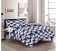 Bella Nights Multi Colour Geometric Duvet Cover Set - Easy Care Casper Printed Bedding Set Soft Polycotton Quilt Cover Set With Pillowcases (Super King)
