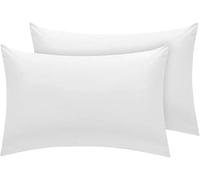 Bella Nights Pillowcases Pack of 2 - 180 Thread Count Percale Hotel Quality Polycotton Non-Iron & Wrinkle-Free Soft & Durable Pillow Covers Standard Size 50 x 75 cm (White, Housewife)