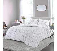 Bella Nights Rosebud Flannelette Duvet Cover Set - 100% Brushed Cotton Floral Thermal Flannel Bedding Set Soft & Warm Cozy Quilt Cover With Pillowcases (Blue, Super King)