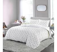 Bella Nights Rosebud Flannelette Duvet Cover Set - 100% Brushed Cotton Floral Thermal Flannel Bedding Set Soft & Warm Cozy Quilt Cover With Pillowcases (Pink, Double)