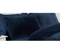 Bella Nights Soft & Cozy Teddy Bear Pair Pillowcases Warm Soft Plush Fleece Pillow Case (Navy)