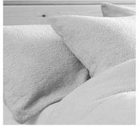 Bella Nights Soft & Cozy Teddy Bear Pair Pillowcases Warm Soft Plush Fleece Pillow Case (White)