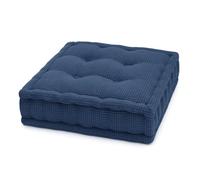Bella Nights Square Fleece Booster Seat Pad - 10cm Thick Cushion, Soft Durable 100% Polyester, Comfortable Support for Dining Chairs & Seating - 45cm x 45cm + 10cm Height (1, Navy)