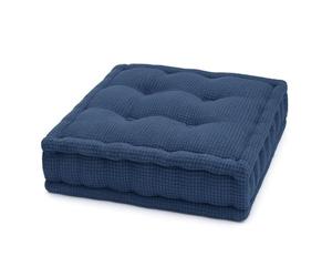 Bella Nights Square Fleece Booster Seat Pad - 10cm Thick Cushion, Soft Durable 100% Polyester, Comfortable Support for Dining Chairs & Seating - 45cm x 45cm + 10cm Height (1, Navy)