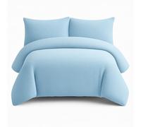 Bella Nights Teddy Bear Fleece Duvet Cover Set - Thermal Warm & Cosy Soft Fur Bedding with Pillowcases - Winter Duvet Set (Blue, King)