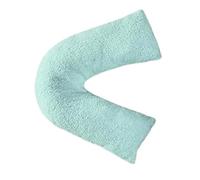 Bella Nights Teddy Bear V Shape Pillow Cover - Ultra Soft Teddy Fleece V Pillowcase - Cozy & Warm V Shaped Pillow Cover for Pregnancy Nursing and Maternity Support (Duck Egg)