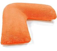 Bella Nights Teddy Bear V Shape Pillow Cover - Ultra Soft Teddy Fleece V Pillowcase - Cozy & Warm V Shaped Pillow Cover for Pregnancy Nursing and Maternity Support (Tangerine)