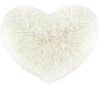 Bella Nights Teddy Cuddles 3D Heart Shaped Fleece Cushion - Soft Warm & Cozy Filled Pillow - 100% Polyester Teddy Bear Fleece - Comfortable Home Decor Cushion - 38 x 38cm (Cream)
