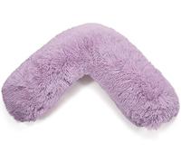 Bella Nights Teddy Cuddles V-Shaped Pillow With Case And Cuddles V Case Only - Soft Plush Fleece Neck Maternity & Orthopaedic Support (Lilac, Teddy Cuddles V Pillow With Cover)