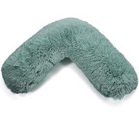 Bella Nights Teddy Cuddles V-Shaped Pillow With Case And Cuddles V Case Only - Soft Plush Fleece Neck Maternity & Orthopaedic Support (Teal, Teddy Cuddles V Pillow With Cover)