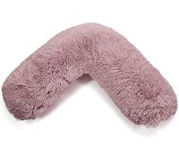 Bella Nights Teddy Cuddles V-Shaped Pillow With Case And Cuddles V Case Only - Soft Plush Fleece Neck Maternity & Orthopaedic Support (Blush Pink, Teddy Cuddles V Pillow With Cover)