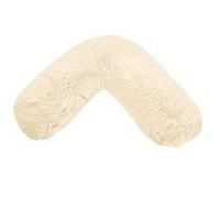 Bella Nights Teddy Cuddles V-Shaped Pillow With Case And Cuddles V Case Only - Soft Plush Fleece Neck Maternity & Orthopaedic Support (Cream, Teddy Cuddles Cover Only)
