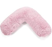 Bella Nights Teddy Cuddles V-Shaped Pillow With Case And Cuddles V Case Only - Soft Plush Fleece Neck Maternity & Orthopaedic Support (Pink, Teddy Cuddles V Pillow With Cover)