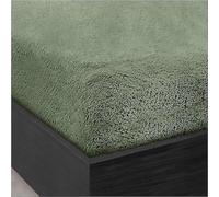 Bella Nights Teddy Fitted Sheet - Extra Deep 30cm Bed Sheet - Soft Cosy & Warm Teddy Bear Fleece Fitted Sheet - Winter Bedding - Snug Fit Mattress Cover (Sage Green, Double)