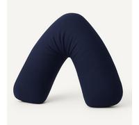 Bella Nights V Pillow Orthopaedic V Shaped Pillow Extra Cushioning Support For Head Neck & Back (Navy, V Pillow With Cover)