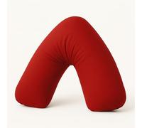 Bella Nights V Pillow Orthopaedic V Shaped Pillow Extra Cushioning Support For Head Neck & Back (Red, V Pillow With Cover)