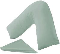 Bella Nights V-Shaped Polycotton Pillowcase - Nursing, Pregnancy & Maternity Orthopaedic Support Pillow Case -Breathable Soft & Durable V Shape Pillow Cover (Duck Egg)