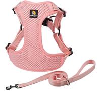 BELLA & PAL Dog Harness and Leash Set, Adjustable Step-in Puppy Harness, No-Pull Vest for XS/Small/Medium Dog, Breathable Air Mesh, Reflective Strip, Secure Hook & Loop, Buckle Closure, Dual D-Rings